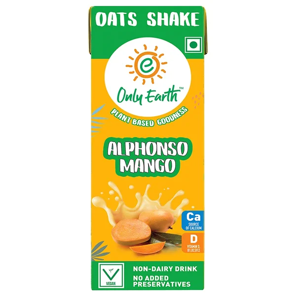 Only Earth Alphonso Mango Oats Shake, 200 ml, Pack of 1