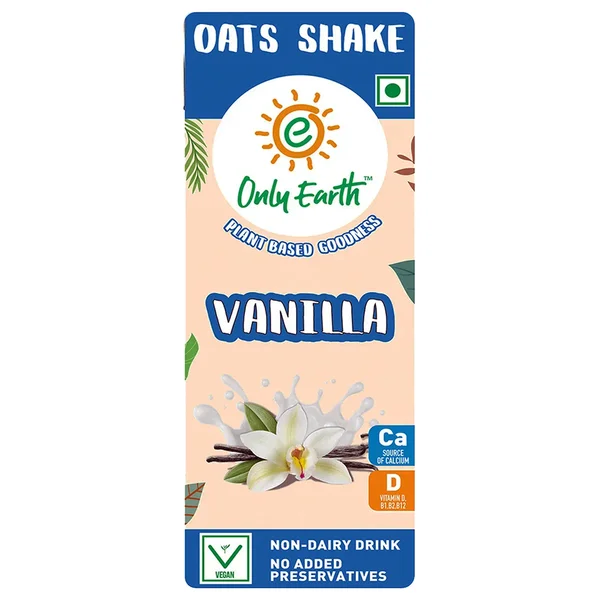 Only Earth Vanilla Oats Shake, 200 ml, Pack of 1