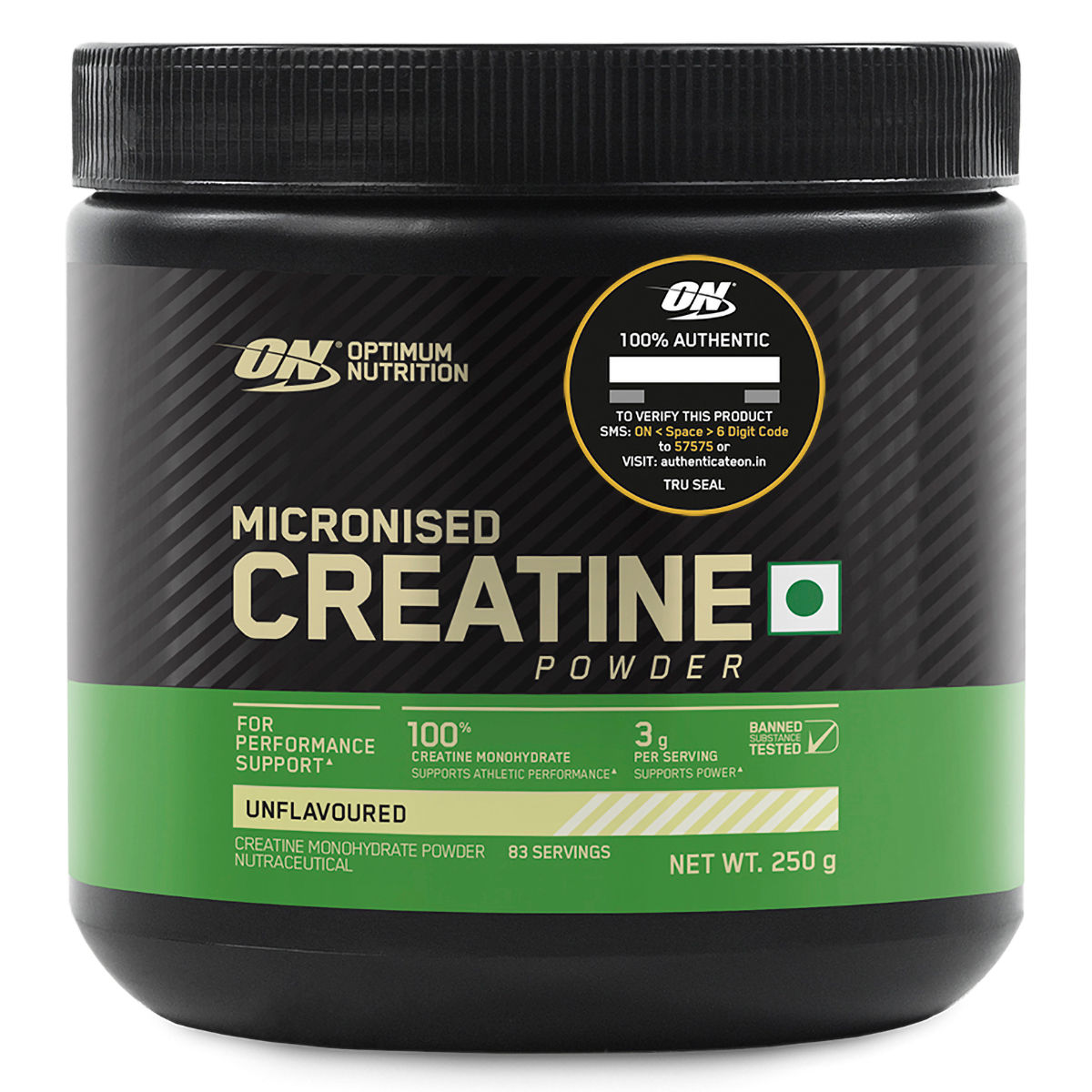 Buy Optimum Nutrition (ON) Micronised Creatine Unflavour Powder, 250 gm Online