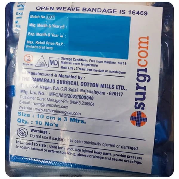 Open Weave Bandage 10Cmx3M 16469 (The Ramaraju)