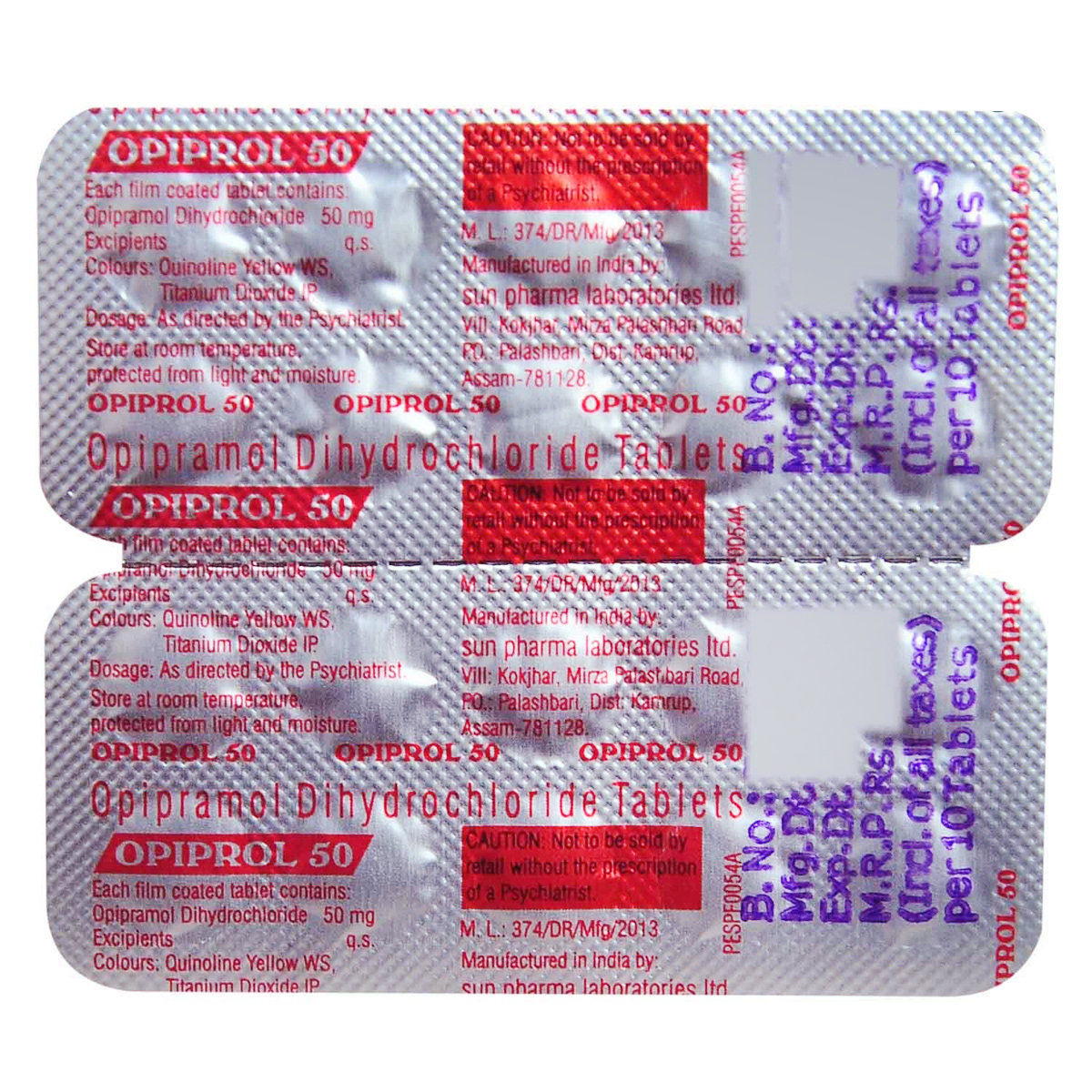 Opiprol 50 Tablet 10's, Pack of 10 TABLETS Opiprol 50 Tablet 10's, Pack of 10 TABLETS