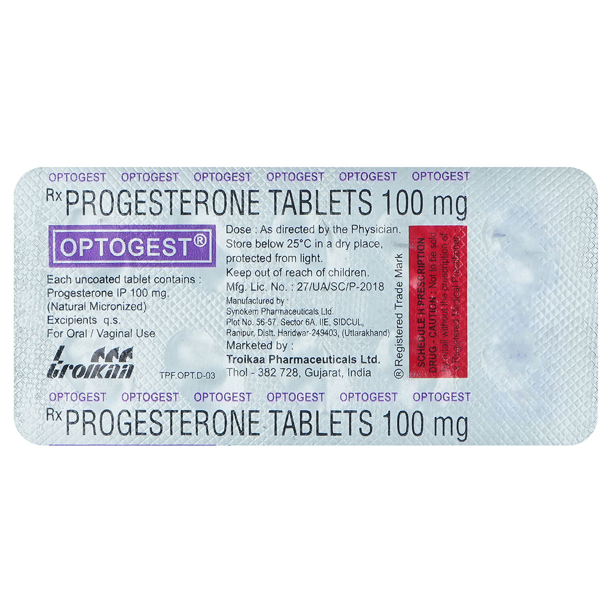 Optogest 100 mg Tablet 10's, Pack of 10 TabletS Optogest 100 mg Tablet 10's, Pack of 10 TabletS