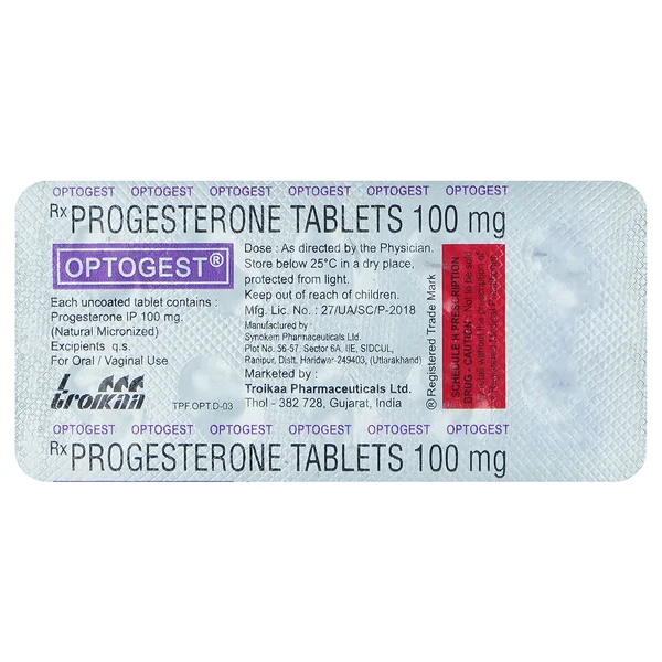 Optogest 100 mg Tablet 10's, Pack of 10 TabletS