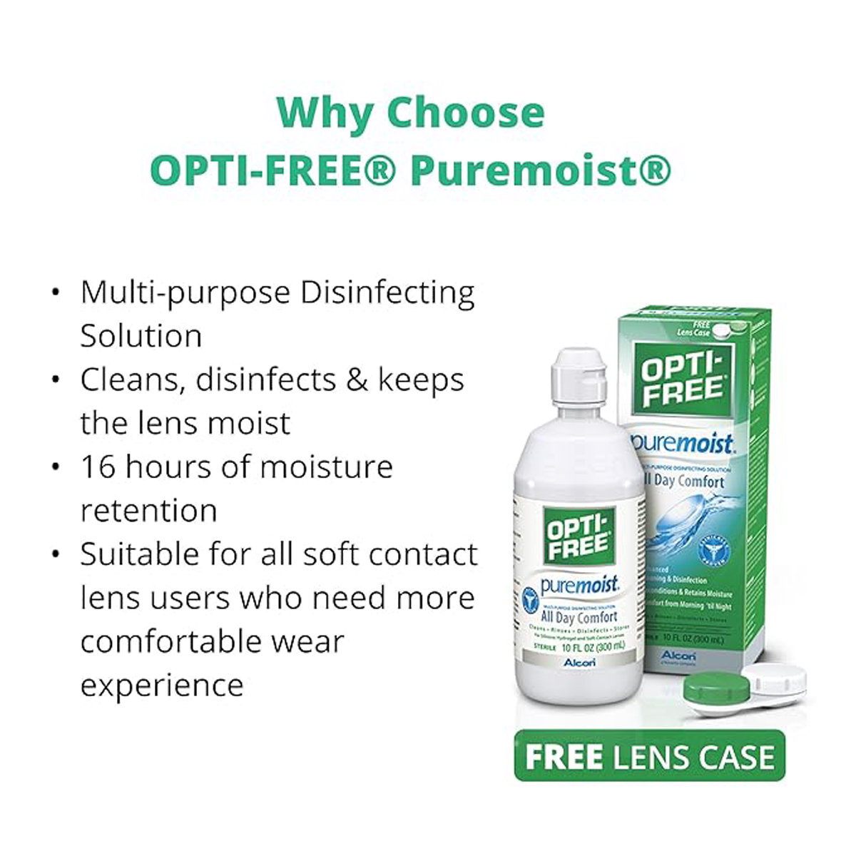 Opti-Free Replenish Multi Purpose Disinfecting Solution 300 ml | For Silicone Hydrogel & Soft Contact Lenses, Pack of 1 Opti-Free Replenish Multi Purpose Disinfecting Solution 300 ml | For Silicone Hydrogel & Soft Contact Lenses, Pack of 1