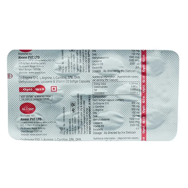 Opti-Q10 Softgel Capsule 10'S, Pack of 10 CapsuleS