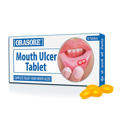 Orasore Mouth Ulcer Tablet 10's, Pack of 10 TabletS