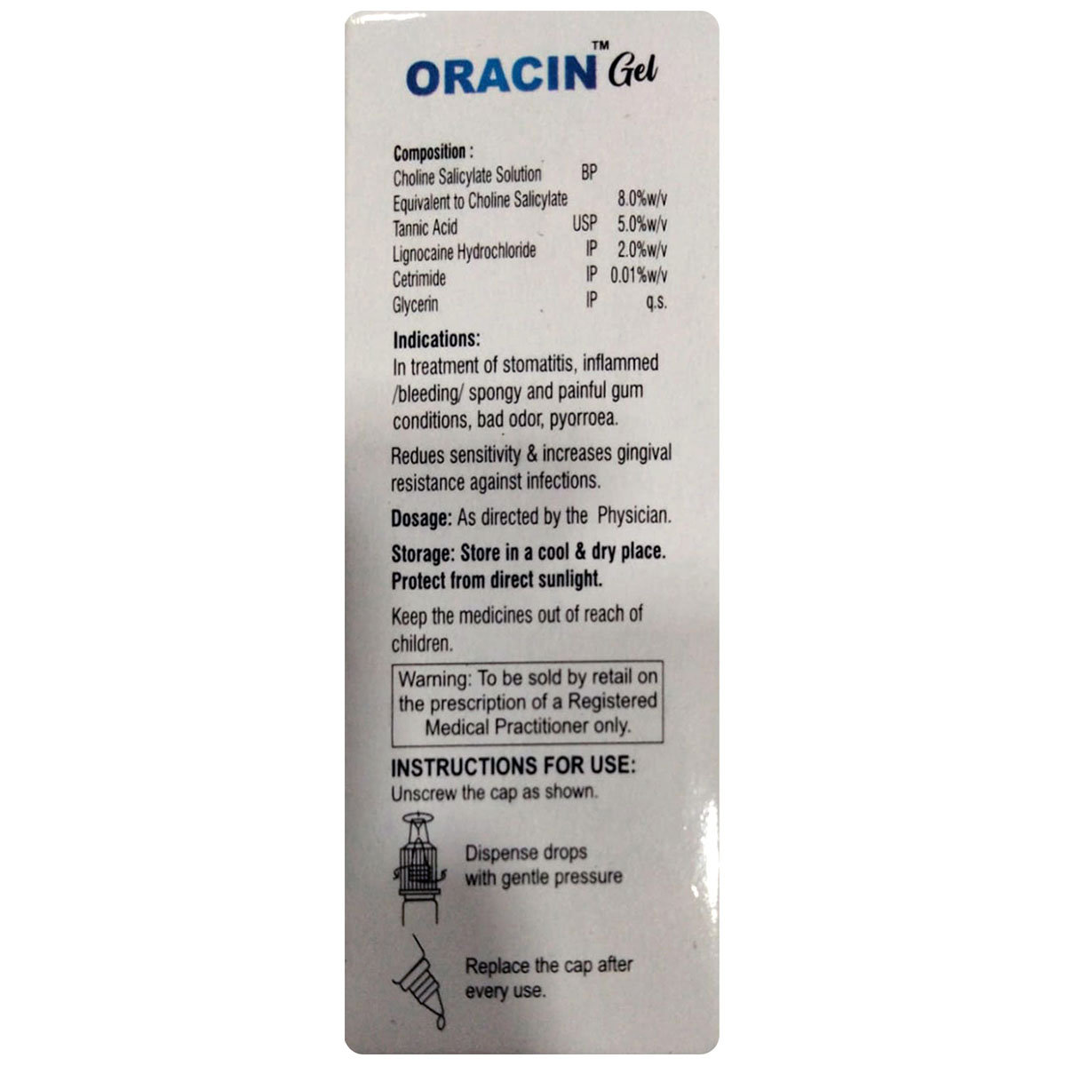 Oracin Gel 15 ml, Pack of 1 Gel Oracin Gel 15 ml, Pack of 1 Gel