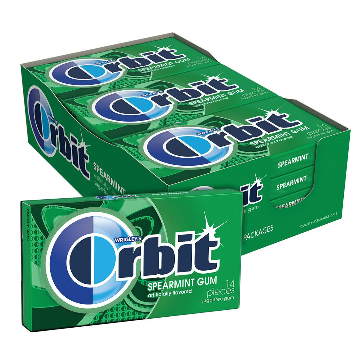 Buy Orbit Spearmint Flavour Sugarfree Gums, 14 Count Online