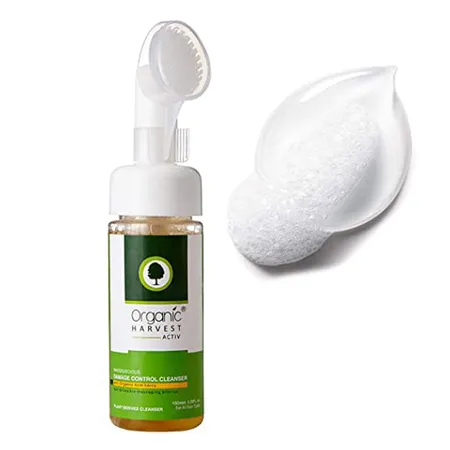 Organic Harvest Damage Control Cleanser 150 ml | With Organic Acia Berry | Exfoliates Skin | Soft & Flexible Massaging Bristles | For All Skin Type