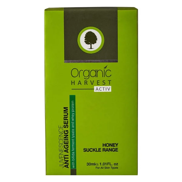 Organic Harvest Juvenescence Anti-Ageing Serum 30 ml | With Bifida Ferment Iysate &amp; Whey Protein | Honey Suckle | Reduce Wrinkles | Enhance Skin Firmness | For All Skin Type, Pack of 1
