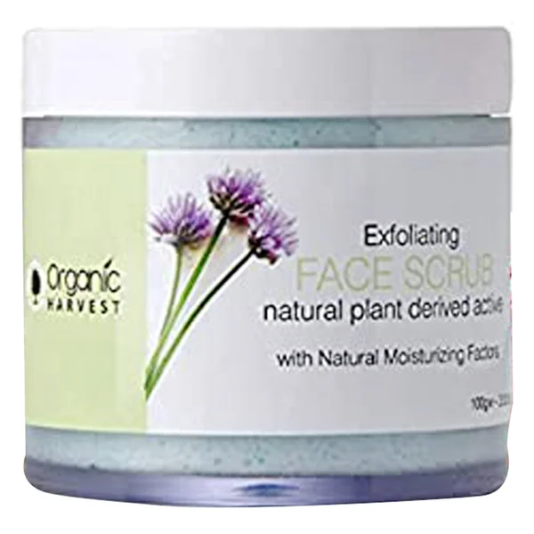 Organic Harvest Exfoliating Face Scrub 100 gm | With Natural Moisturing Factors, Olive Oil | Removes Blackhead, &amp; Dead Skin Cells | Deep Pore Cleansing | For All Skin Type, Pack of 1