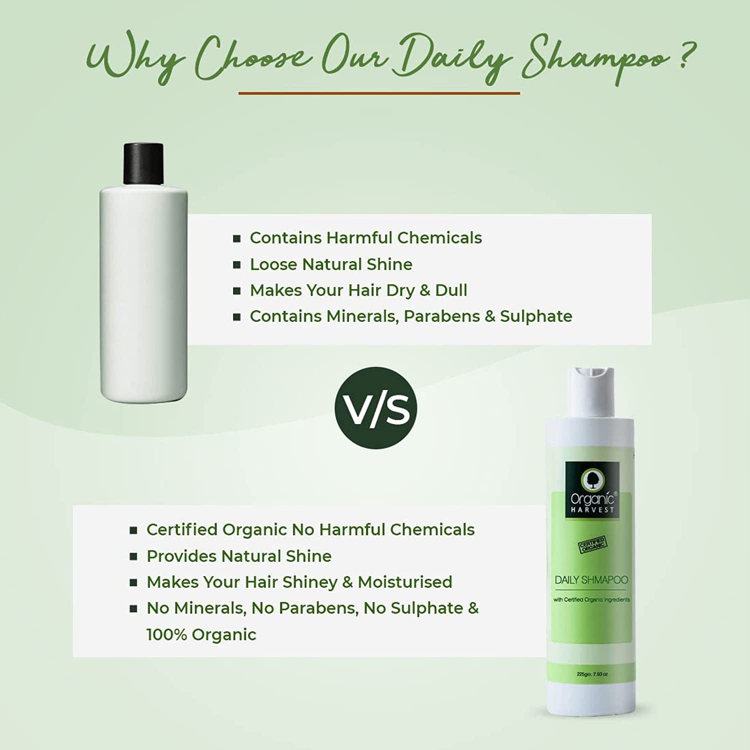 Organic Harvest Daily Shampoo, 225 ml, Pack of 1 Organic Harvest Daily Shampoo, 225 ml, Pack of 1