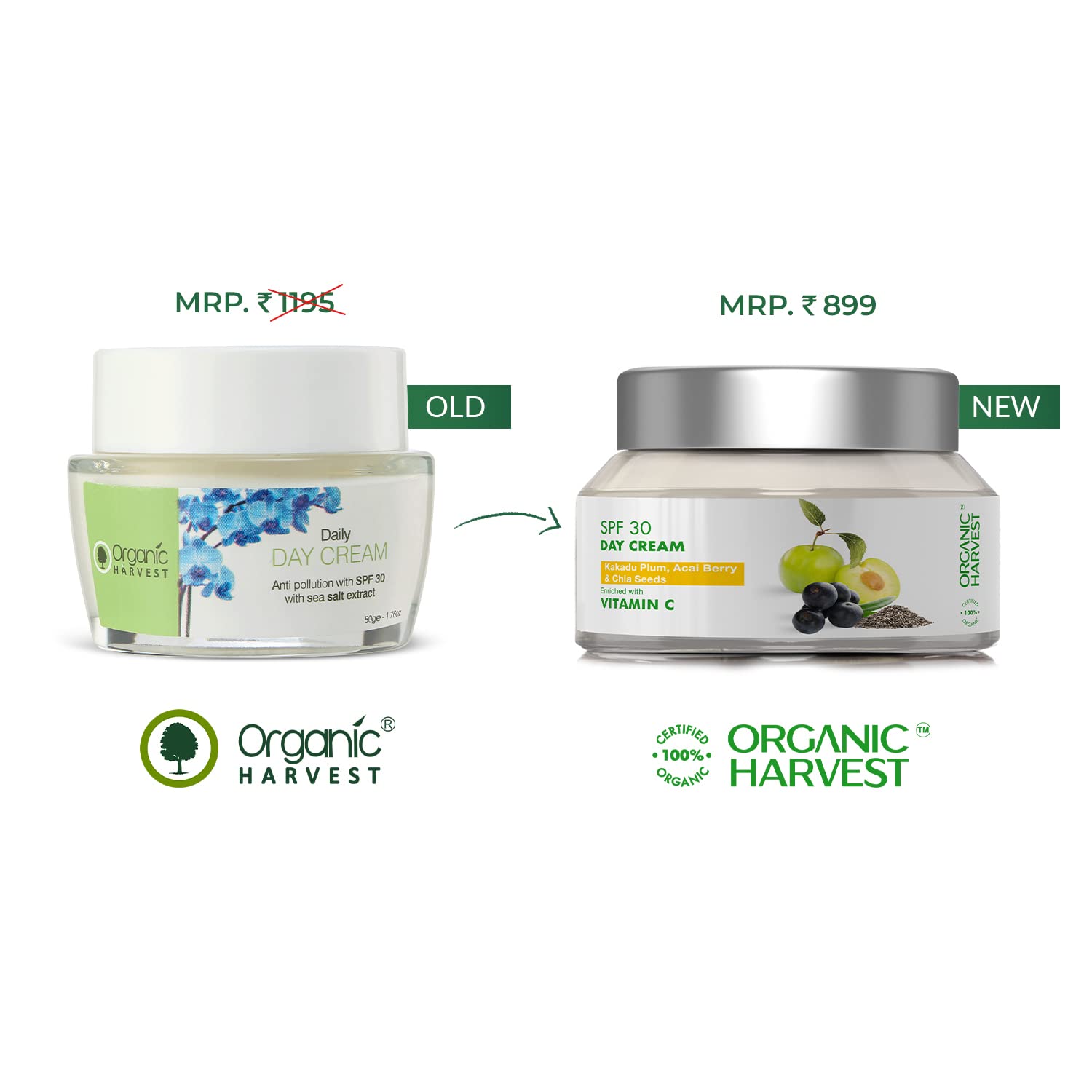 Organic Harvest Daily Day Cream SPF 30, 50 gm, Pack of 1 Organic Harvest Daily Day Cream SPF 30, 50 gm, Pack of 1