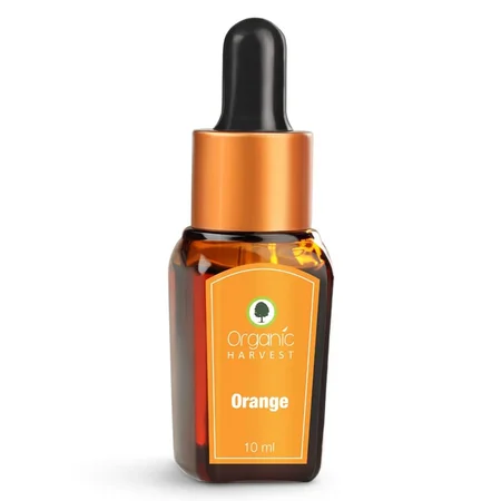 Organic Harvest Orange Essential Oil 10 ml | Pure Orange Oil | Treats Wrinkle | Stimulates Hair Growth | Organic | Suitable For Skin & Hair | For Oily Skin