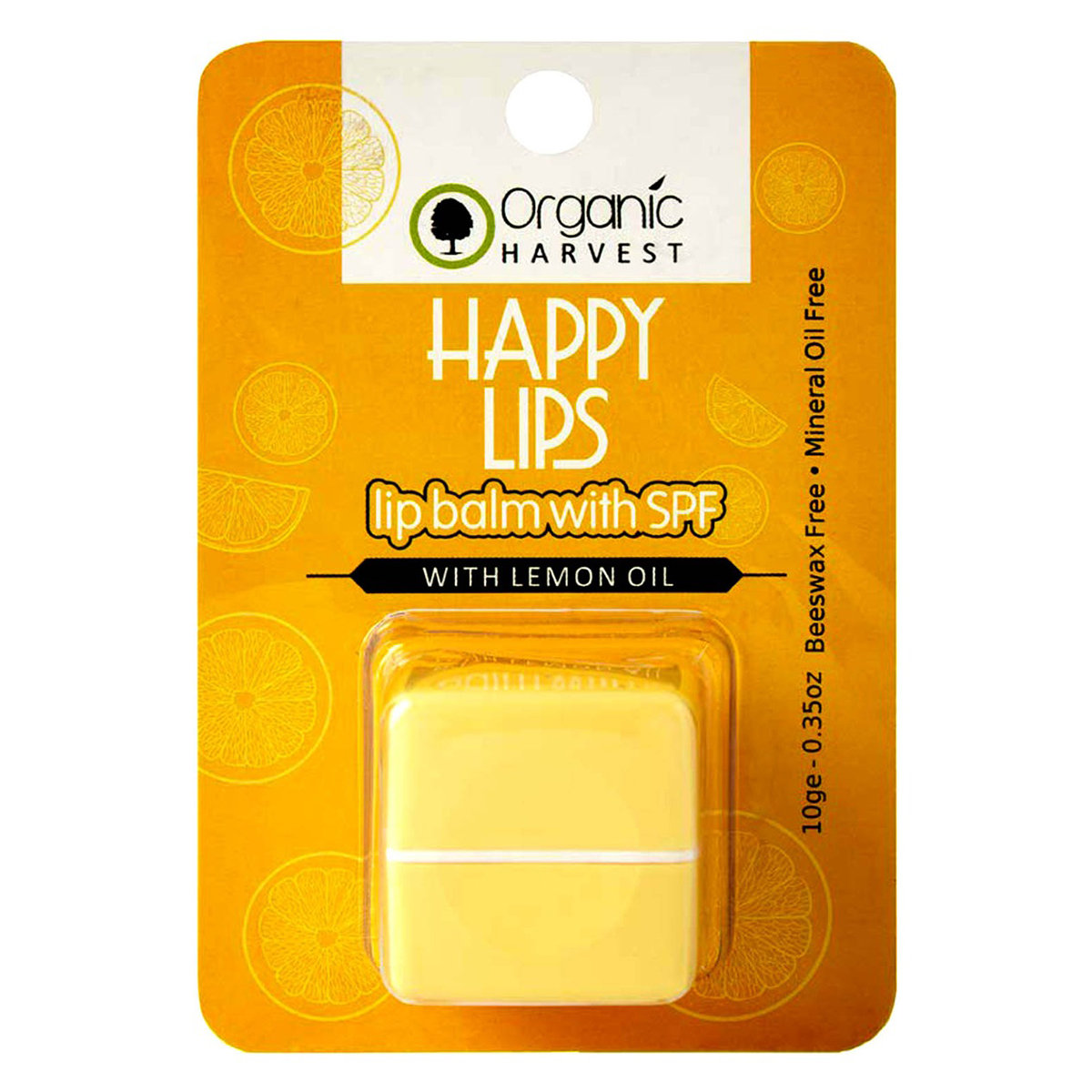 Organic Harvest Happy Lips Lemon Lip Balm With SPF 10gm | With Lemon Oil | Nourishes Dry, Chapped Lips | Provides Sun Protection To Lips, Pack of 1 Organic Harvest Happy Lips Lemon Lip Balm With SPF 10gm | With Lemon Oil | Nourishes Dry, Chapped Lips | Provides Sun Protection To Lips, Pack of 1