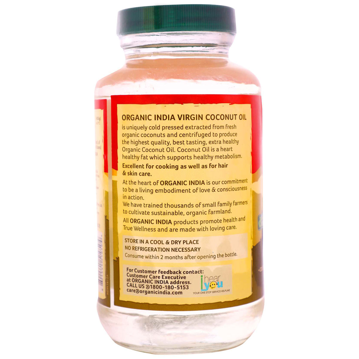Organic India Virgin Coconut Oil, 500 ml Price, Uses, Side Effects, Composition Apollo Pharmacy