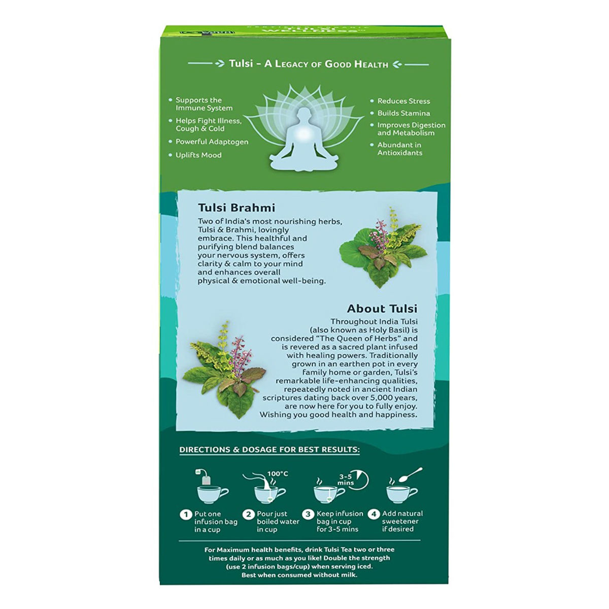 Organic India Tulsi Brahmi, 25 Infusion Bags (25x1.74 gm) Price, Uses ...