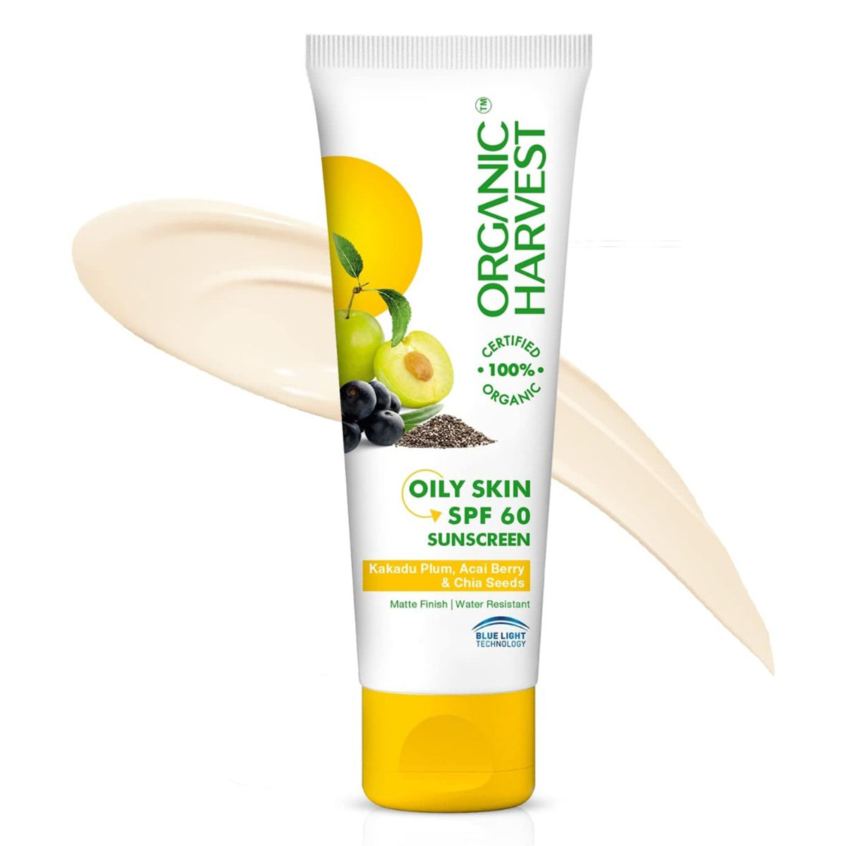 Organic Harvest SPF 60 Sunscreen Cream for Oily Skin, 100 gm Price