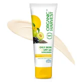 Organic Harvest SPF 60 Sunscreen Cream for Oily Skin, 100 gm, Pack of 1