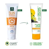 Organic Harvest SPF 60 Sunscreen Cream for All Skin,100 gm, Pack of 1