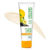 Organic Harvest SPF 50 Sunscreen Cream for All Skin, 100 gm, Pack of 1