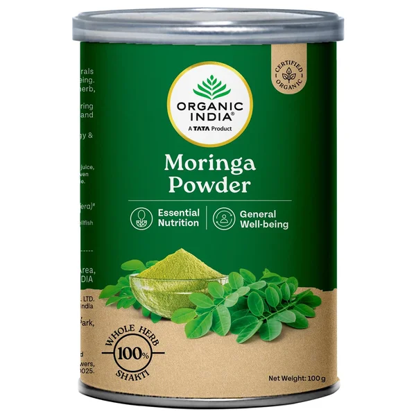 ORGANIC INDIA MORINGA POWDER 100G JAR