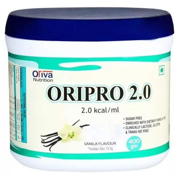 Oripro 2.0 Sugar Free Vanilla Flavour Powder 400 gm