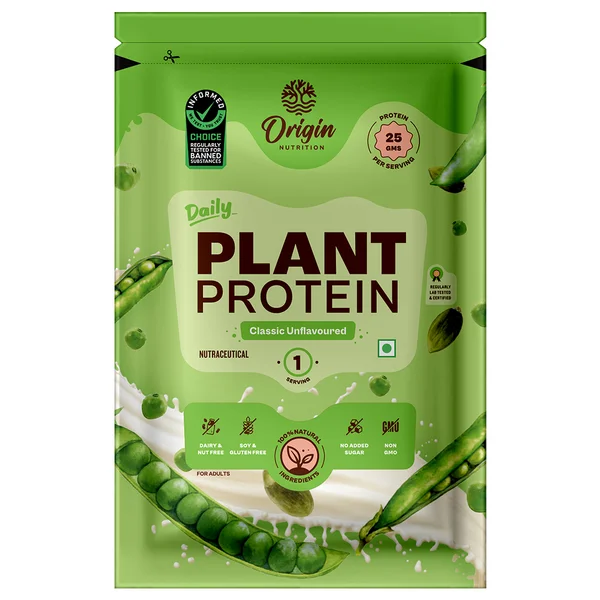 Origin Nutrition Daily Plant Protein Classic Unflavoured Powder, 32.5 gm