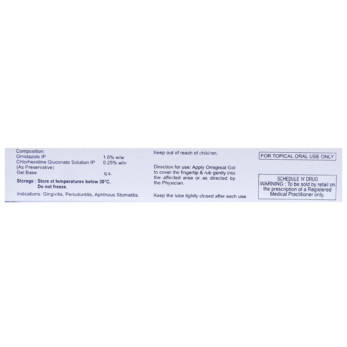 Ornigreat Gel 10 gm, Pack of 1 GEL Ornigreat Gel 10 gm, Pack of 1 GEL