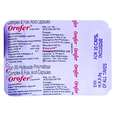 Orofer Capsule 10's, Pack of 10 CAPSULES