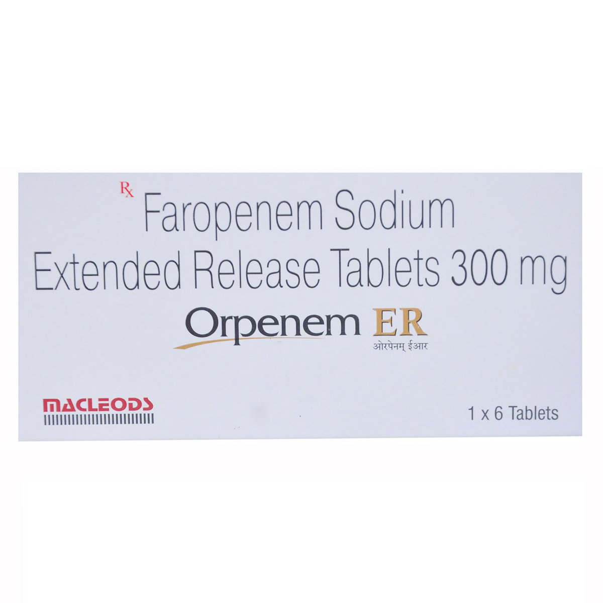 Orpenem ER Tablet 6's, Pack of 6 TABLETS Orpenem ER Tablet 6's, Pack of 6 TABLETS