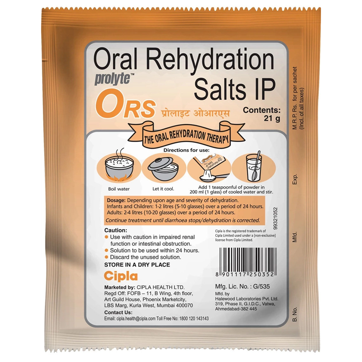 ORS Prolyte Orange Flavour Powder, 21 gm, Pack of 1 ORS Prolyte Orange Flavour Powder, 21 gm, Pack of 1