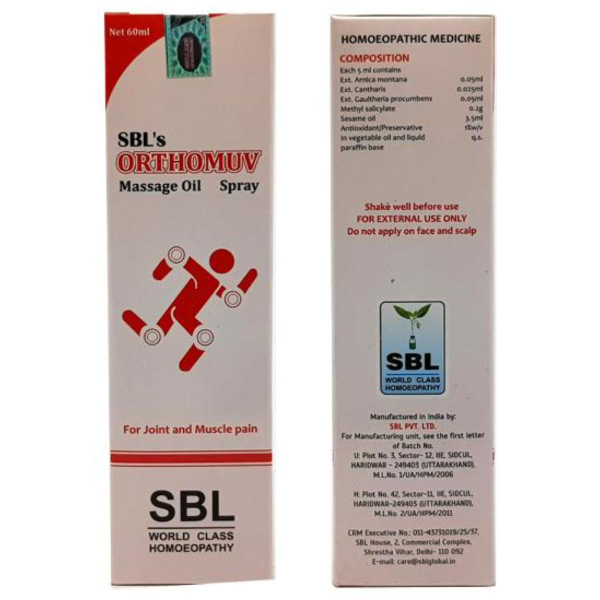 SBL Orthomuv Massage Oil, 60 ml Uses, Benefits, Price Apollo Pharmacy