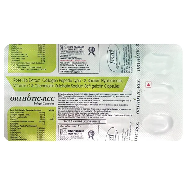 Orthotic-Rcc Softgel Capsule 10's, Pack of 10