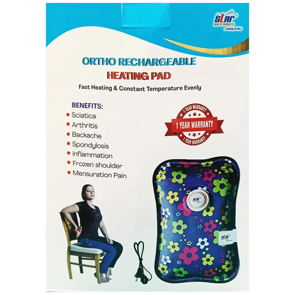 Star Ortho Rechargeable Heating Pad, 1 Count, Pack of 1