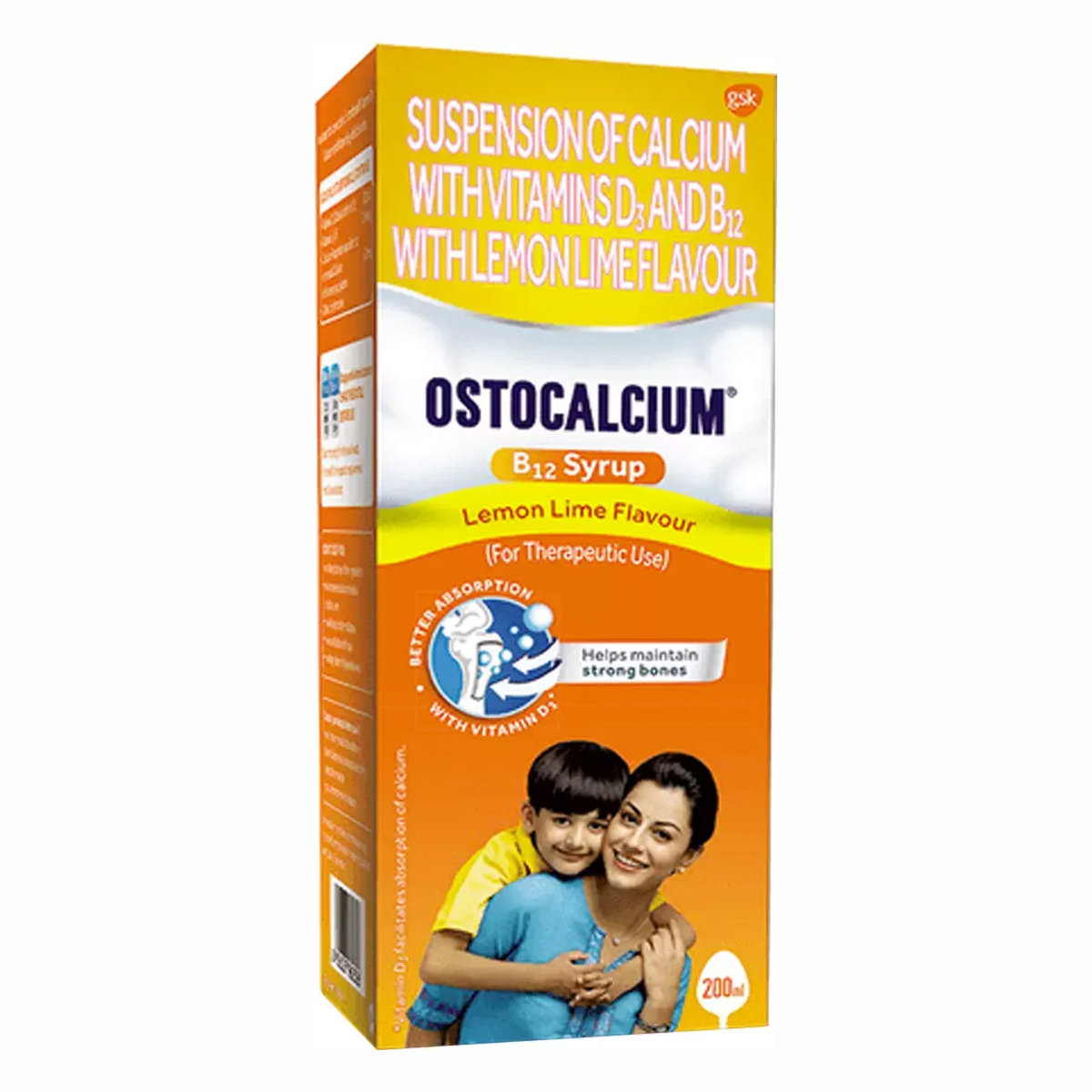 Ostocalcium Lemon Lime Flavour Syrup, 200 ml, Pack of 1 Ostocalcium Lemon Lime Flavour Syrup, 200 ml, Pack of 1