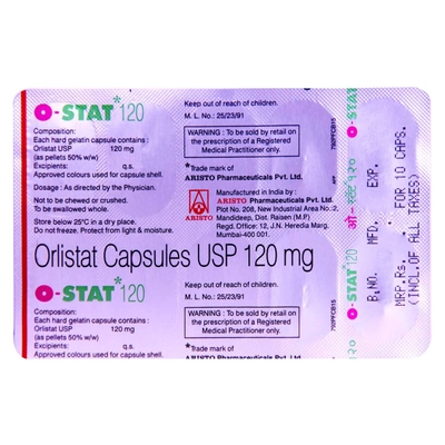 O-Stat 120 Capsule 10's, Pack of 10 CAPSULES