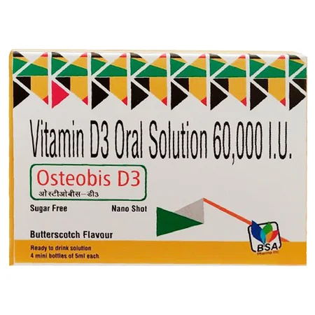 Osteobis D3 60K Sugar Free Butterscotch Solution 5 ml