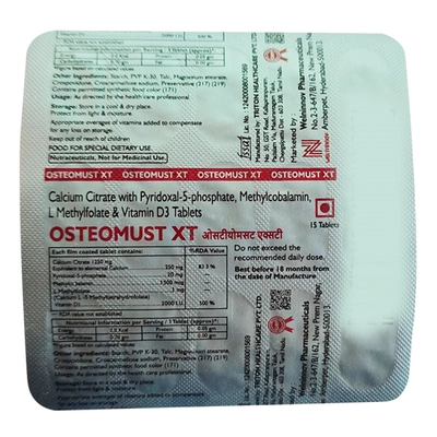 Osteomust XT Tablet 15's, Pack of 15 TabletS