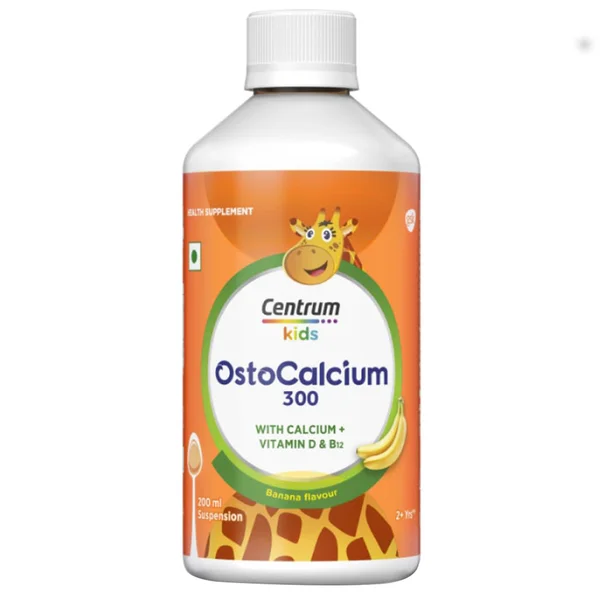 Ostocalcium 300 Kids Banana Flavour Suspension 200 ml, Pack of 1