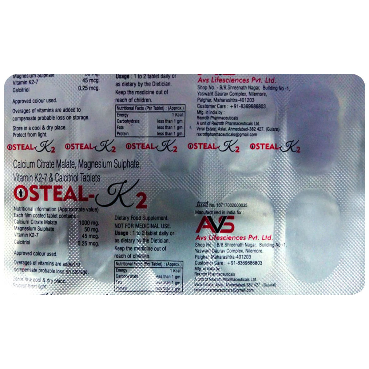 Buy Osteal-K2 Tablet 10's Online