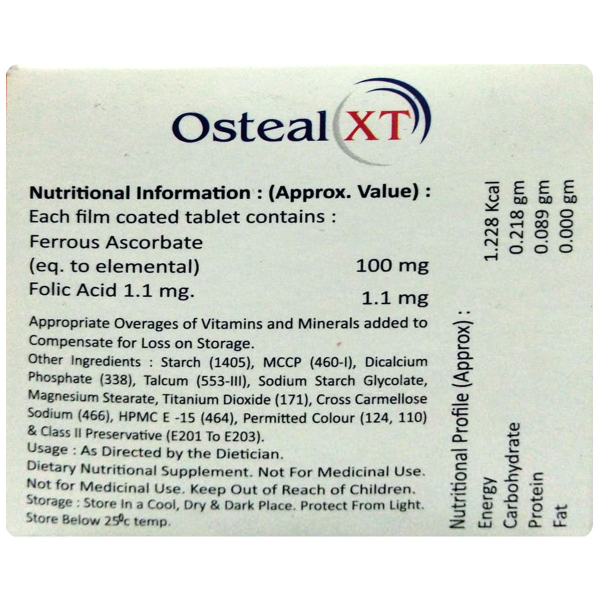 Osteal XT Tablet 10's, Pack of 10 TABLETS Osteal XT Tablet 10's, Pack of 10 TABLETS