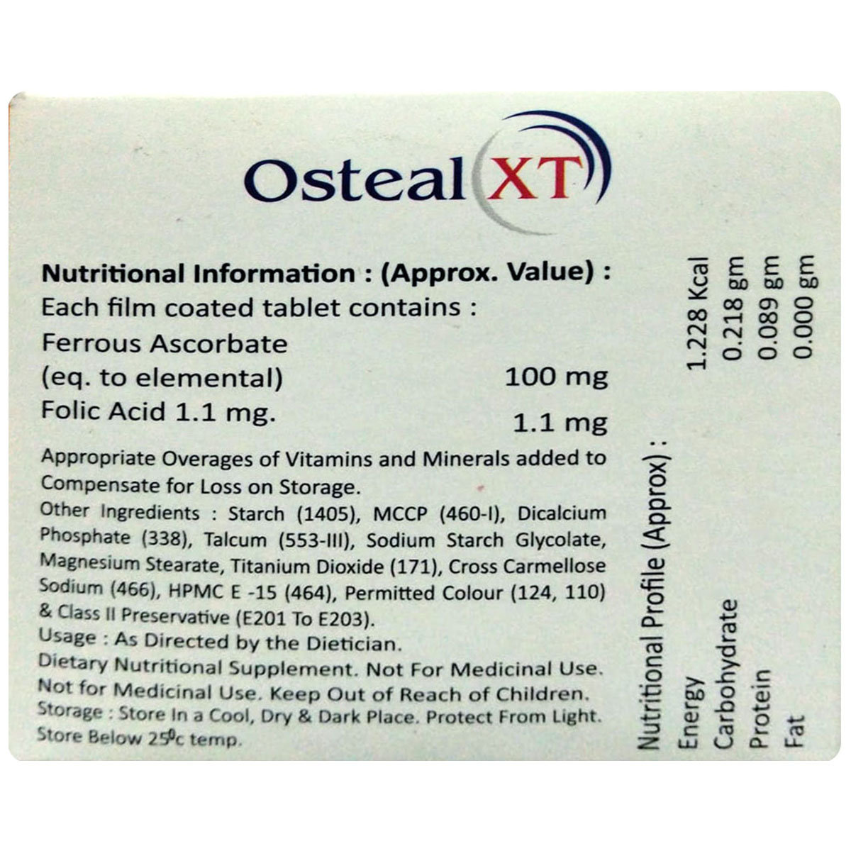 Osteal XT Tablet 10's, Pack of 10 TABLETS Osteal XT Tablet 10's, Pack of 10 TABLETS