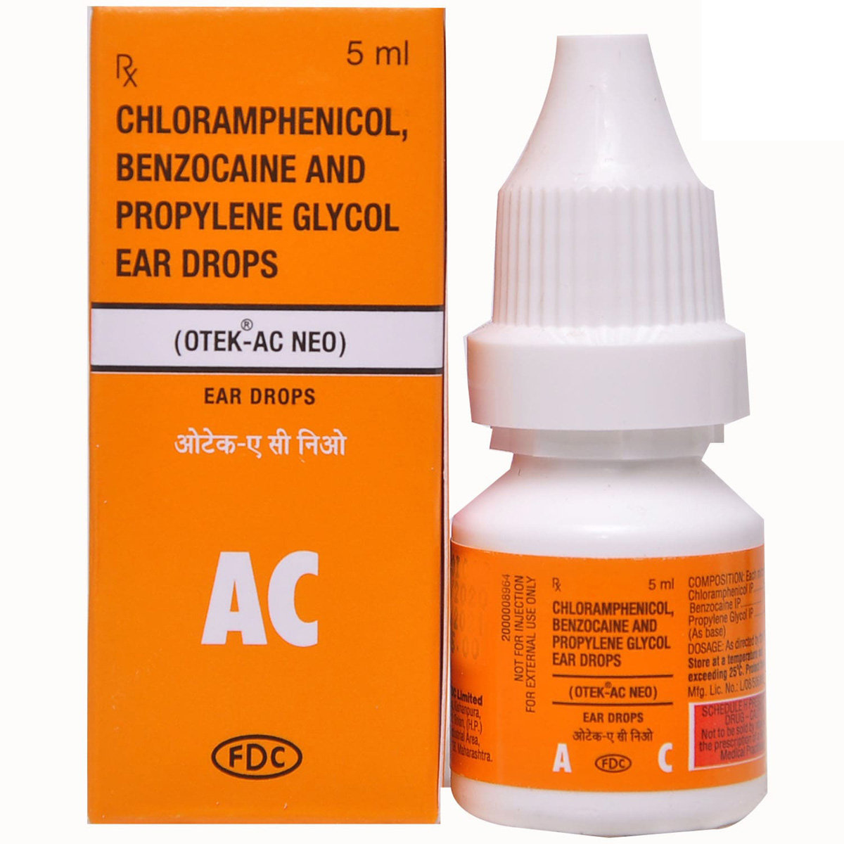 Otek-AC Neo Ear Drops 5 ml, Pack of 1 EAR DROPS Otek-AC Neo Ear Drops 5 ml, Pack of 1 EAR DROPS