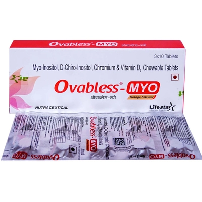 Ovabless-MYO Orange Chewable Tablet 10's, Pack of 10 TABLETS