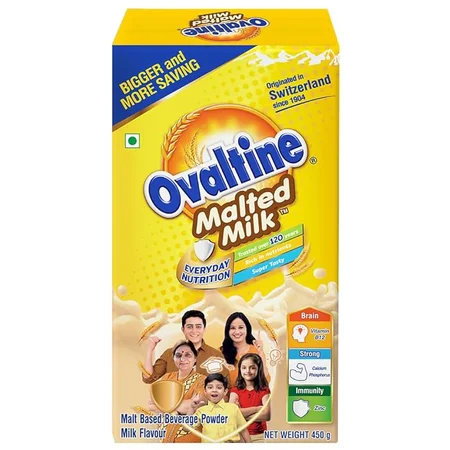Ovaltine Malted Milk Powder, 450 gm Refill Pack