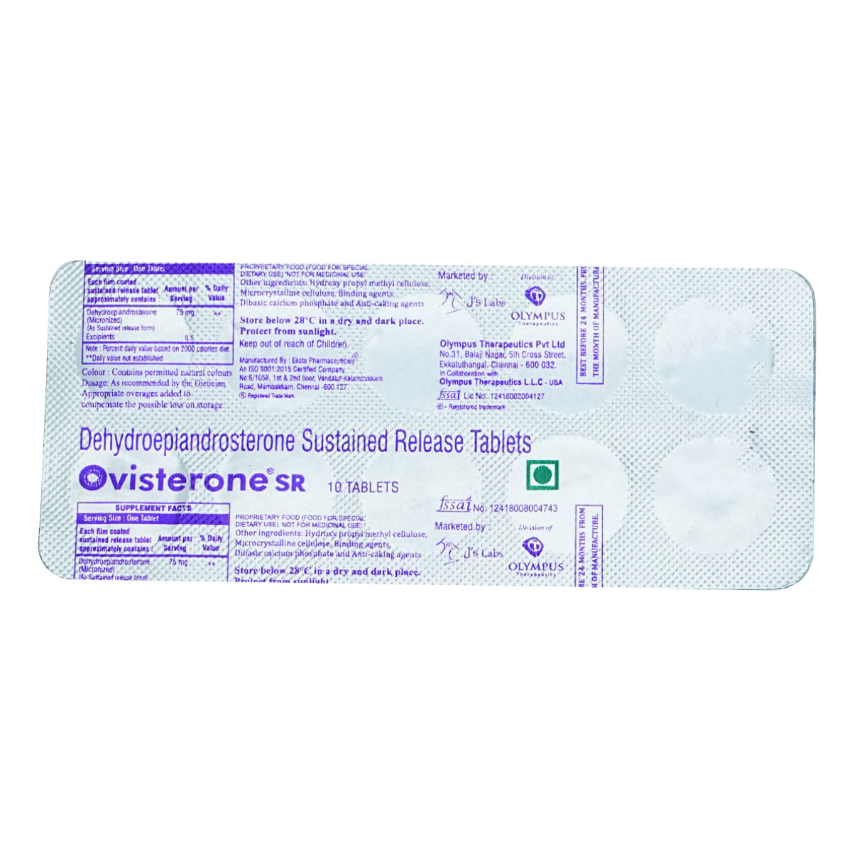 Buy Ovisterone Sr 75mg Capsule 10's Online