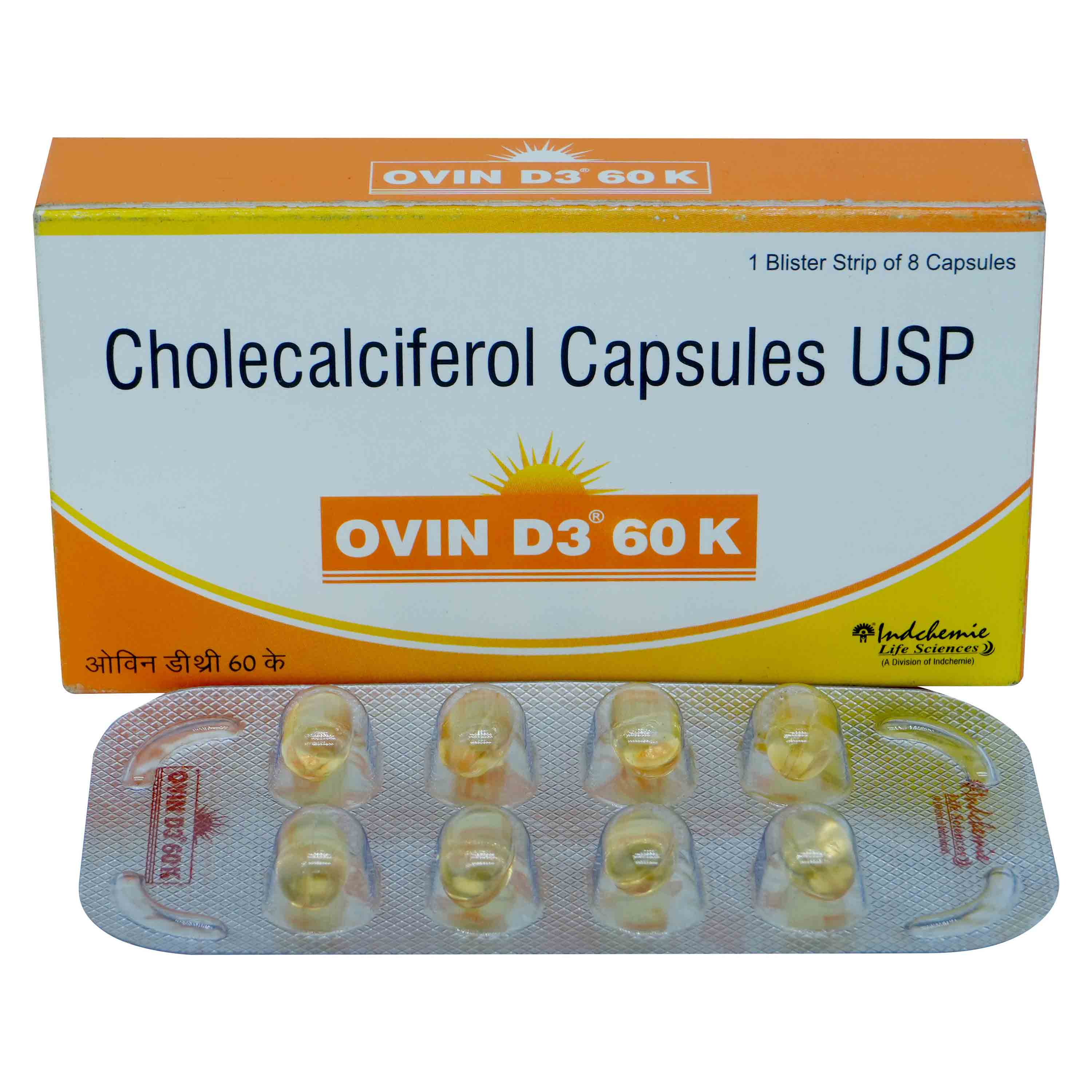 Ovin D3 60K Softgel Capsule 8's, Pack of 8 CapsuleS Ovin D3 60K Softgel Capsule 8's, Pack of 8 CapsuleS