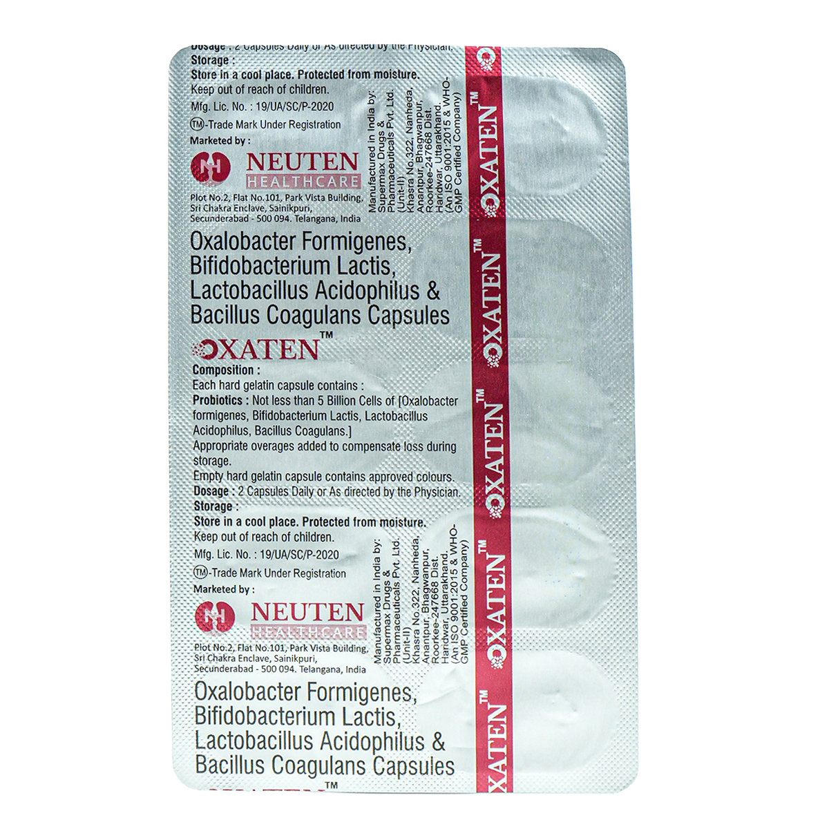 Oxaten Capsule 10's, Pack of 10 Oxaten Capsule 10's, Pack of 10