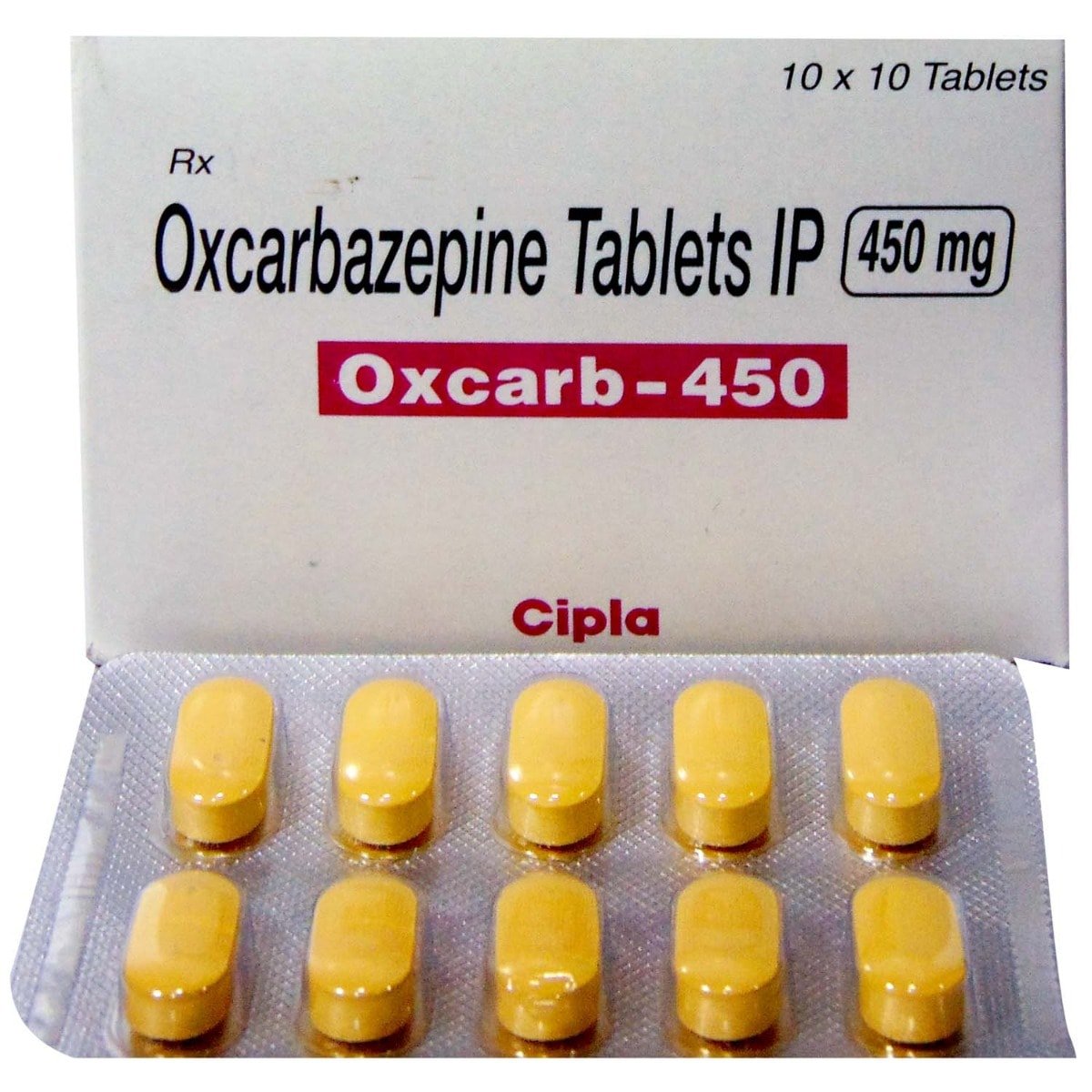 Oxcarb-450 Tablet 10's, Pack of 10 TabletS Oxcarb-450 Tablet 10's, Pack of 10 TabletS